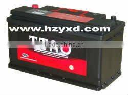 DIN standard lead acid mf car battery 75ah
