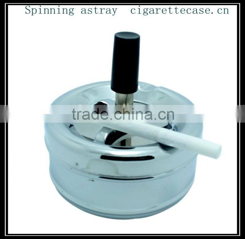 Metal spinning ashtray Dia 8cm cover plated botton painting