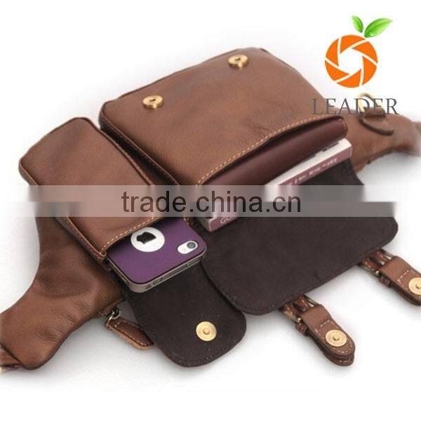 The great popular leather belt bags the shoulder strap waist bag sport chest bags