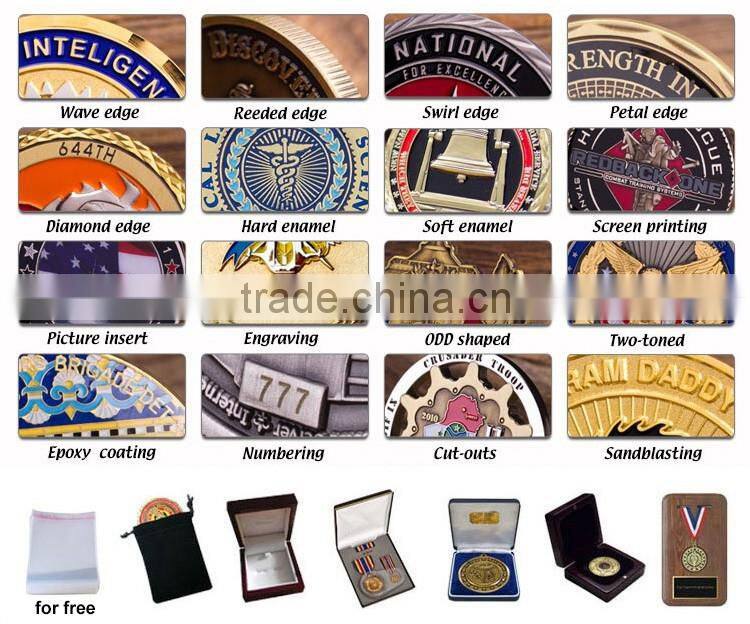 wholesale cheap custom diecast soft enamel zinc alloy plating gold medal of honor us medal