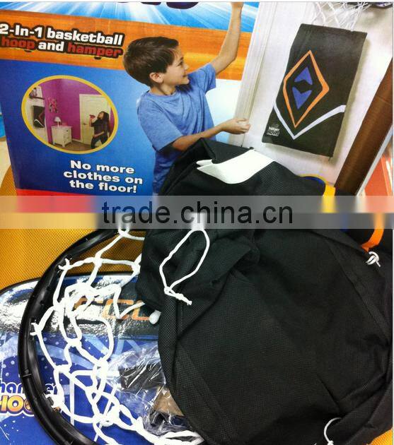 Laundry Basketball hoop and hamper 2-in-1 Hamper Hoops