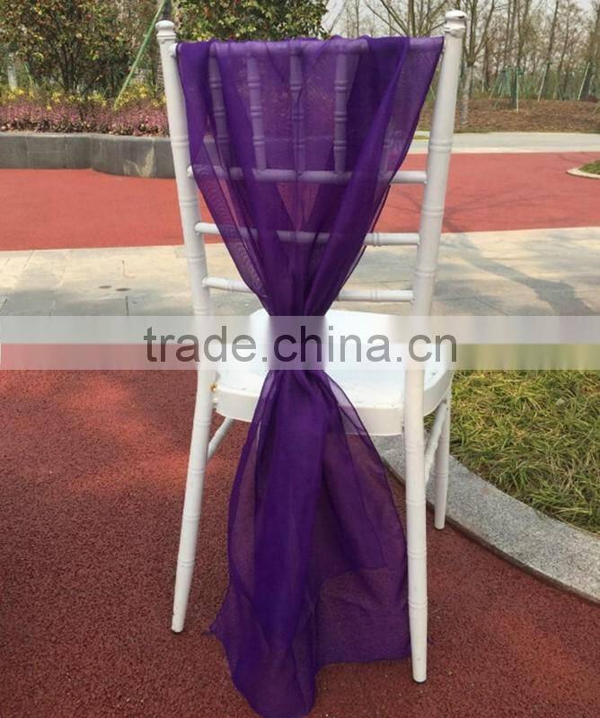 95cm organza red chair sashes wedding chair decoration