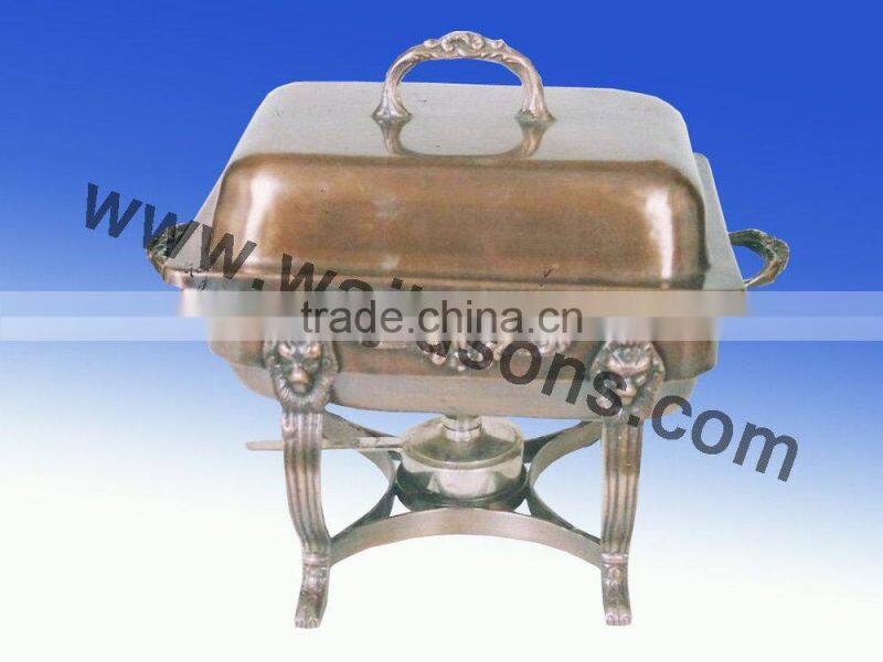brass plated chafing dish | fancy chafing dish for sale | modern chafing dish for decor | best finish chafing dish