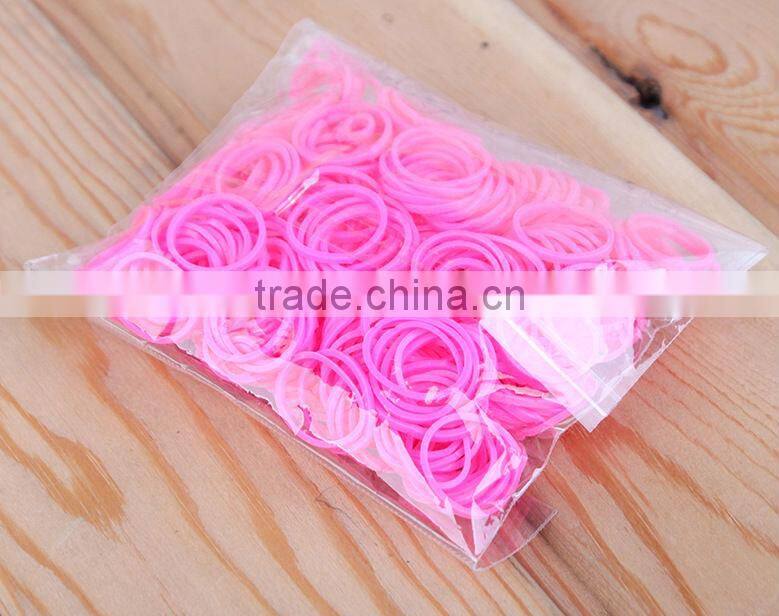 2014 Popular Loom Bands Bracelet Making Kit Hook 600 Rainbow Rubber 24 Clips Diy Tool