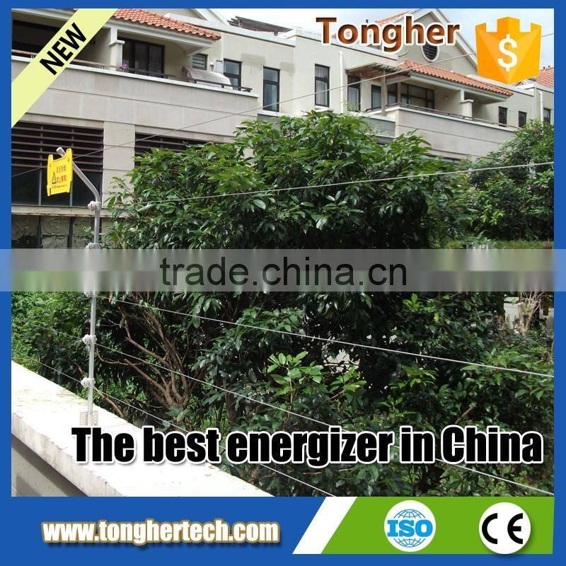 Wireless GSM Security alarm High voltage Electric fence for house wall