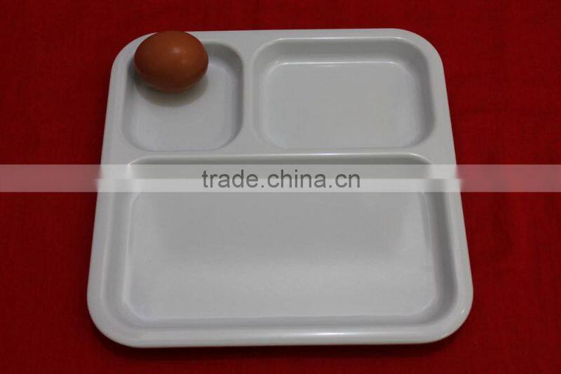 Malaysia Made Melamine Three Compartment Food Plate
