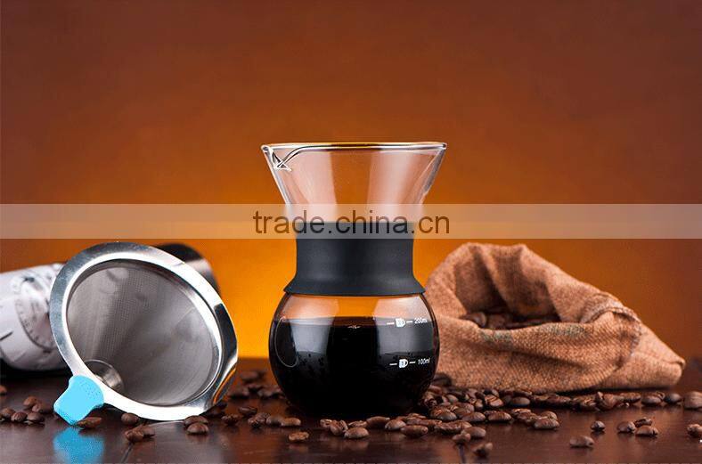 Coffee pour over cone dripper/Stainless Steel Coffee Filter and Maker