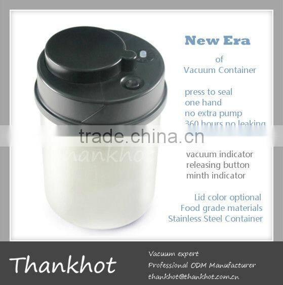 Stainless steel cripser with vacuum lid