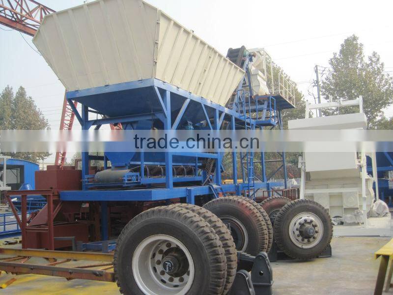 Mobile concrete batching plant YHZS50 Lianchuang factory