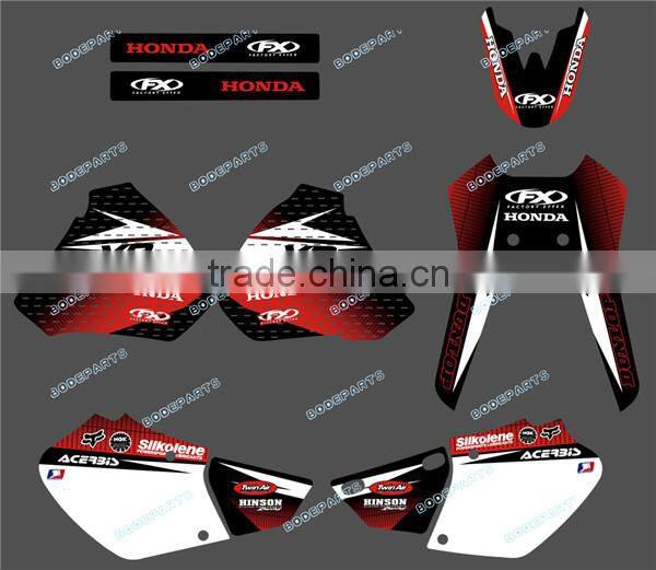 New Style RED TEAM GRAPHICS & BACKGROUNDS DECALS STICKERS Kits for FOR HONDA XR250 XR450 1996 1997 1998 1999 2001-2004 DST0185