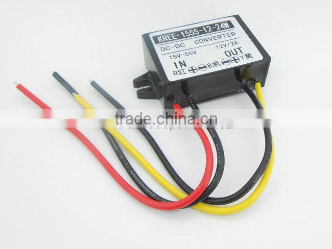 24V 12V buck switch turn 12V 36V 48V car power converter switch 12V2A DC-DC step-down module