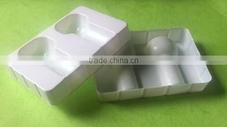 White hardware packaging plastic tray with dividers, plastic inner tray