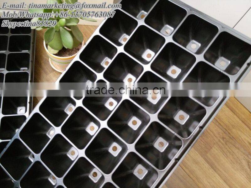 Large Cell Black PS Plastic Plug Nursery Plant Seedling Tray for Seed Propagator
