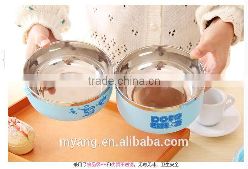 2015 Wholesale cartoon two layer thermal insulation lunch box /lovely thermal insulation lunch box for kid, heat