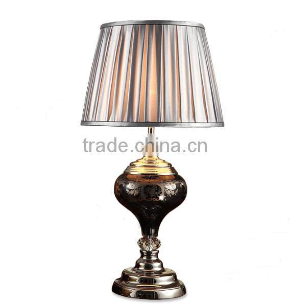 Glass carving K9 crystal decoration mental bottom home use table lamp