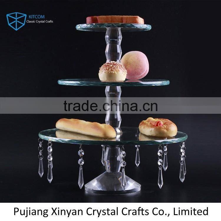 Best Prices simple design wholesale crystal cake stand with good offer