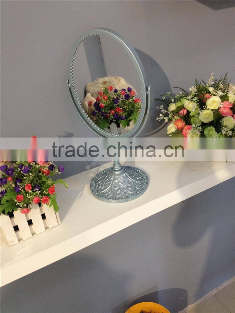 Plastic Two-Sided Tabletop 360 Degree Swivel Vanity Mirror