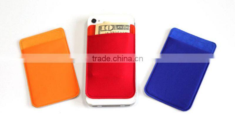 Promotion Washable Cellphone lycra wallet with custom logo