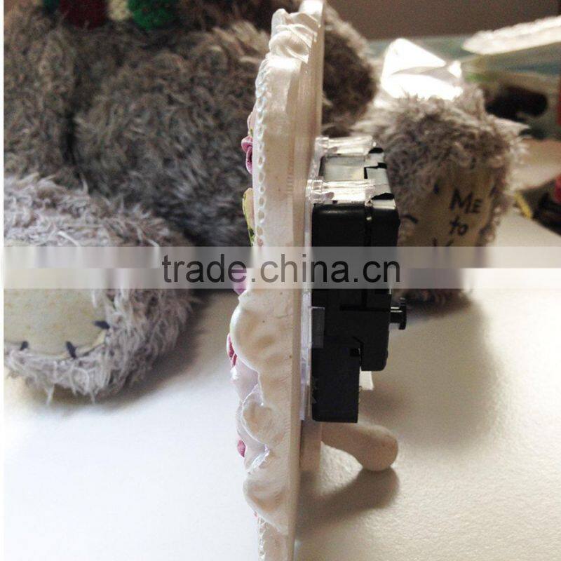 resin Petite Floral rose Alarm Clock/table alarm clock/rose desk clock