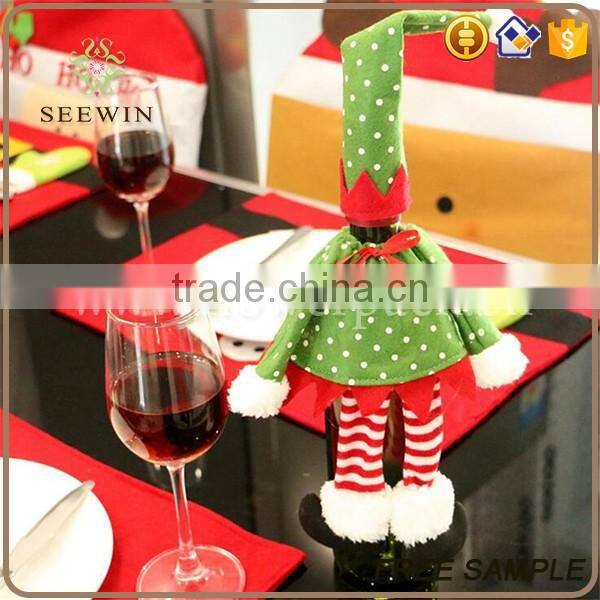 wholesale christmas novelty product wine bag stocking