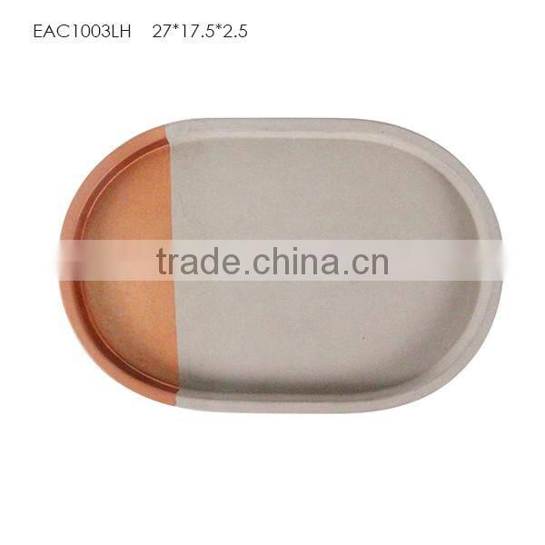 Grey Marble Lazy Susan Rotating Food Presentation Platter Serving Tray, 10" Round Ball Bearings