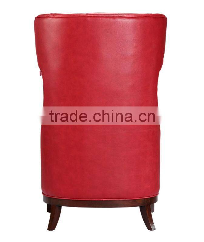 leather hotel sofa chair with foodrest stool