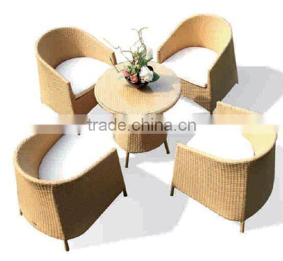 water resistant garden table set yellow rattan dining table with arm chairs