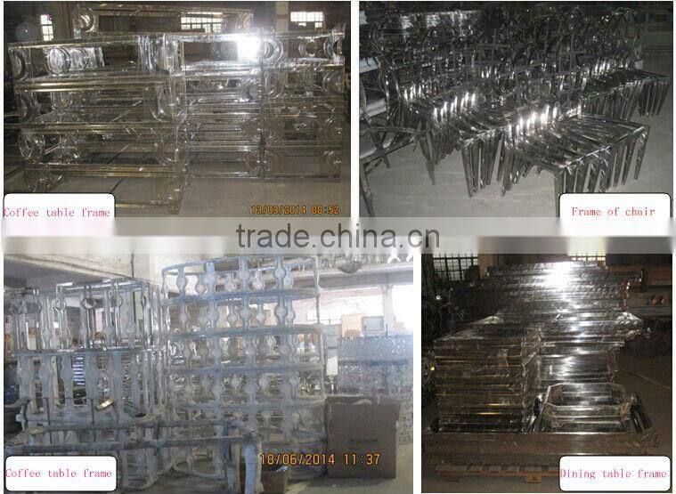 Promotion Modern dinning room furniture restaurant round glass table and chair AH6667-2