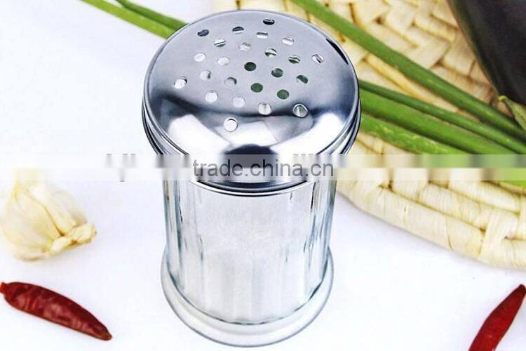 300ml vertical stripe transparent glass spice package containers with metal hole cap