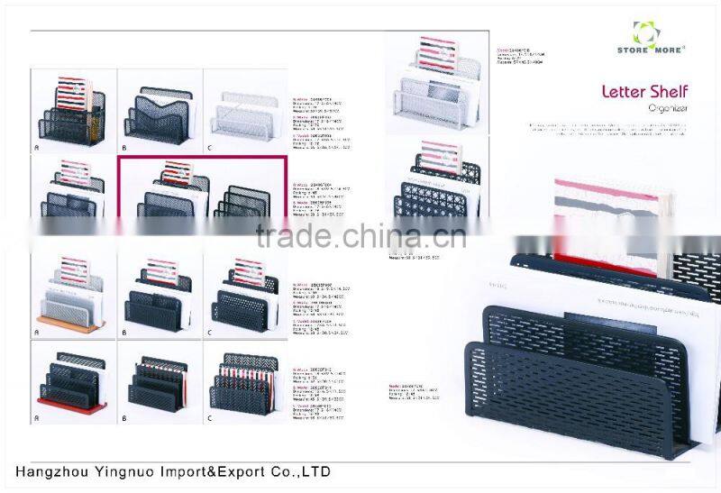 4 Compartments Black Metal Mesh Collection Supply Caddy Desk Organizer