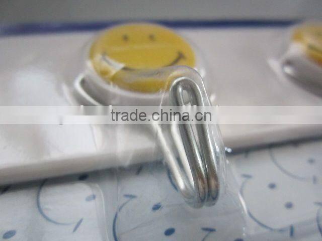 hook with round smile face patterns / plastic hook