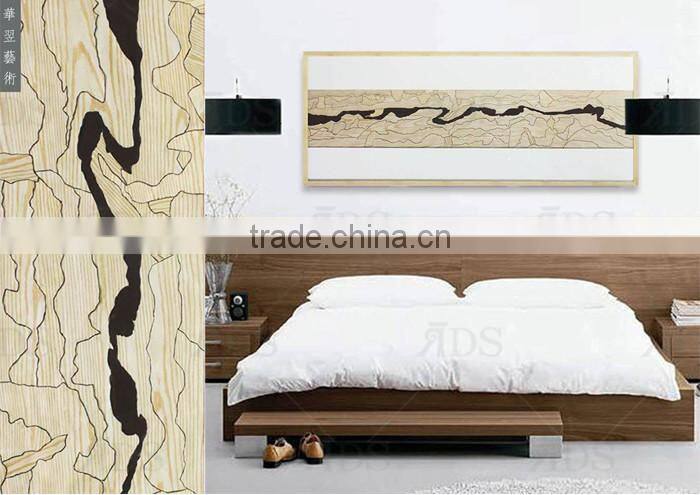 Framed Handmade Carving River Shadow Box Wall Decoration Banner Painting