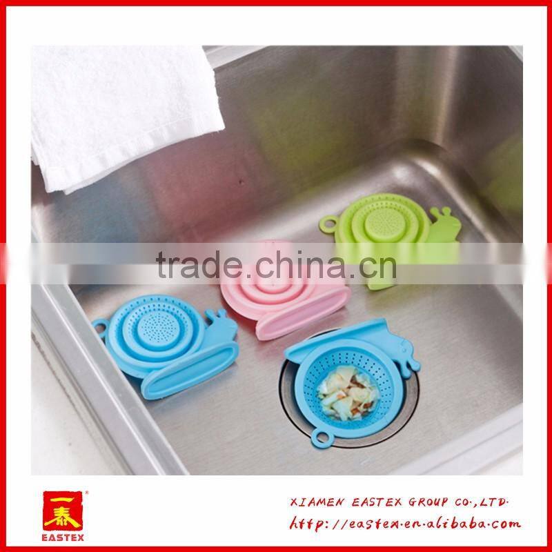 Snail shape candy-colored and flexible filter for kitchen sinks