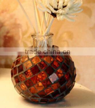 new design200ml 300ml mosaic reed color glass diffuser bottle