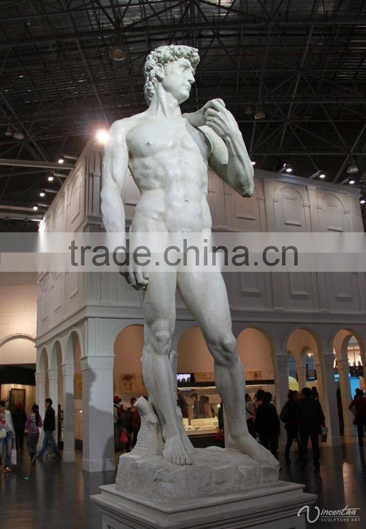 Life size stone carving art david statue male nude sculpture for sale