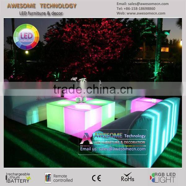 waterproof luminous square cube table (cb400)