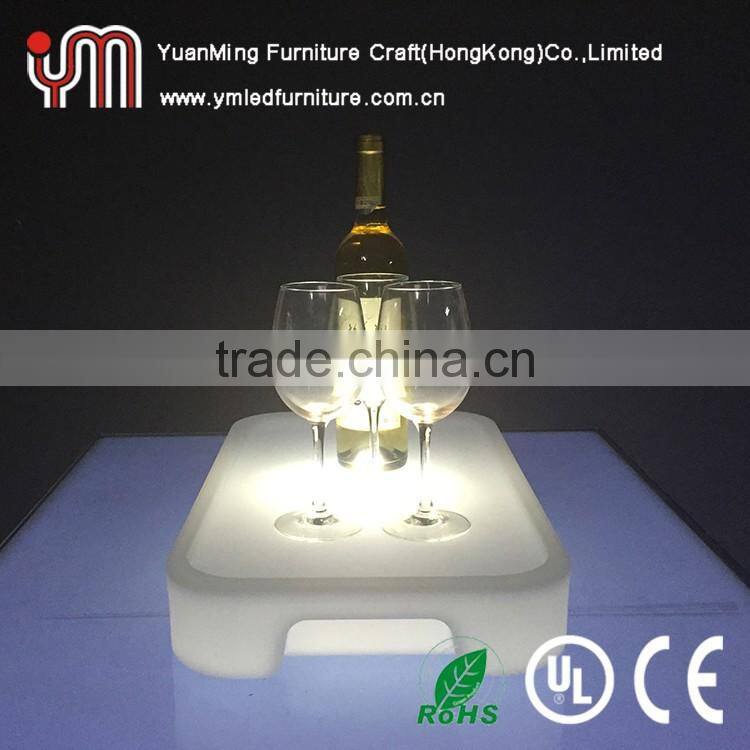 Square Illuminated Led Serve Tray Plate