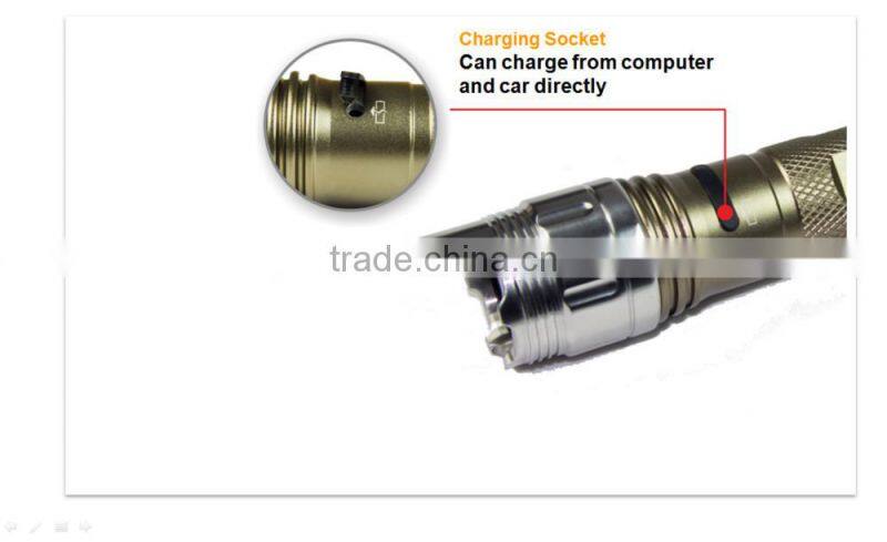 Mini Pocket Outdoor Aluminum LED Flashlight Waterproof Camping Flashlight for Emergency lighting