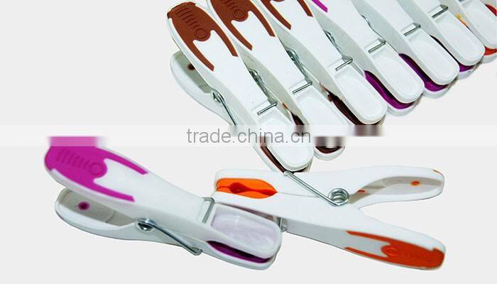 professional fashion plastik stainless steel spring colored plastic clothes peg