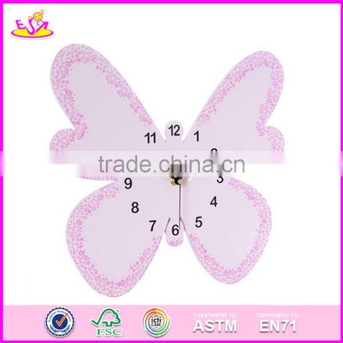 2017 New design cartoon wooden boys wall clock W09D025