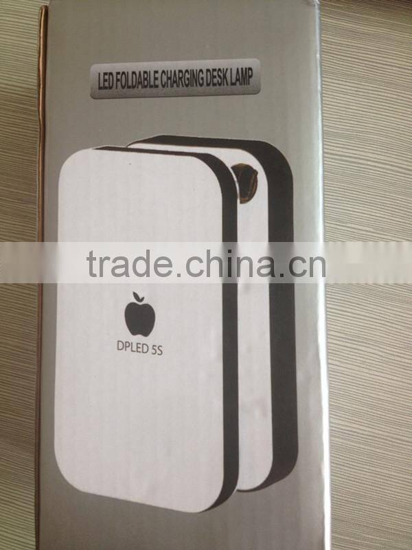 2014 newest 5S type folding chargeable battery operated led dimmer reading light