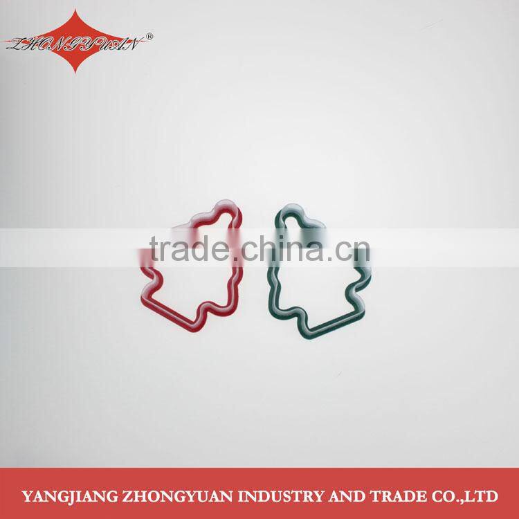 Christmas tree shape plastic cookie cutter with TPR grip