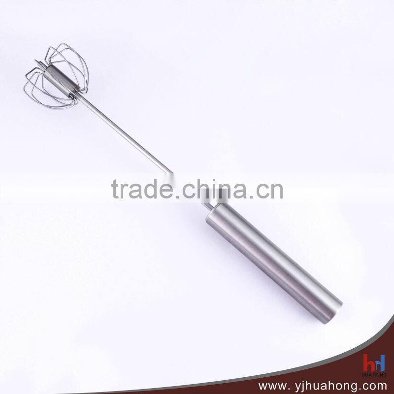 New Design Rotation Egg Whisk with Red Plastic Handle