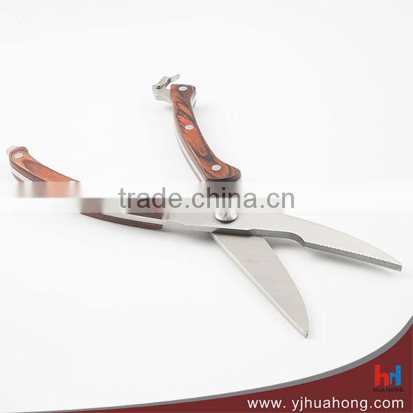 10" Pakka wood handle stainless steel chicken bone scissors