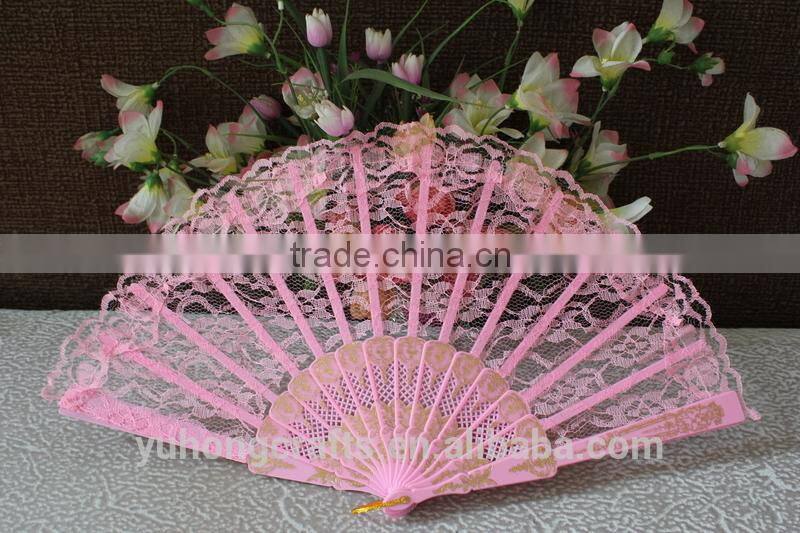 Handmade plastic wedding hand fan