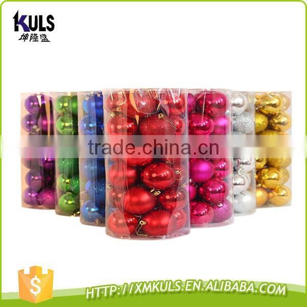 3/4/5/6/8 cm Decorative plastic christmas ball for christmass tree