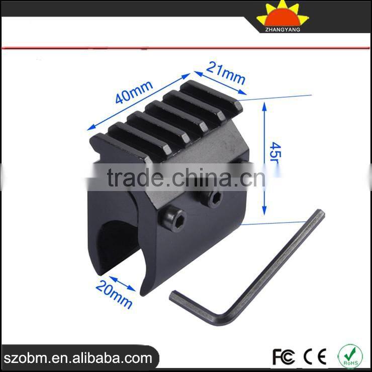 T2012 Aluminum Alloy extend 21mm Rail for 20mm gun pipe clamp with 21mm scope mounts rails
