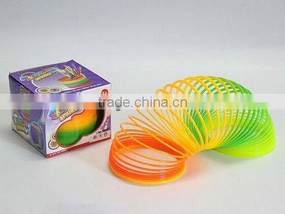 spring toy bouncing with light