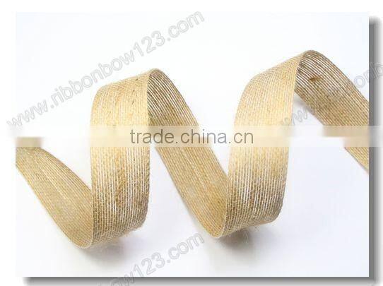 2014 new fashion Jute burlap ribbon embroidery