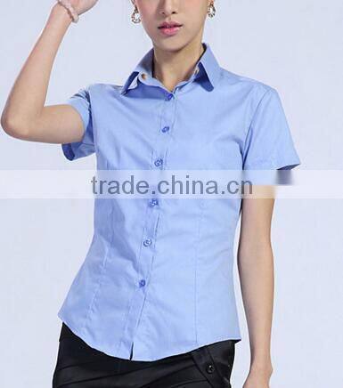 Women Dress Shirt Office Uniform Ladies Shirt short sleeve shirts